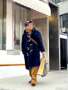 「アイテム（メガネ）」を使った、TERRYさん（メンズ・178cm）の冬コーディネート