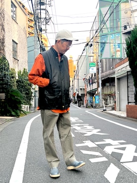 「Barbour（バブアー）のアイテム（その他アウター）」を使った、TERRYさん（メンズ・178cm）の秋コーディネート