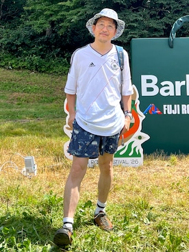 「KEEN（キーン）のアイテム」を使った、TERRYさん（メンズ・179cm）の夏コーディネート
