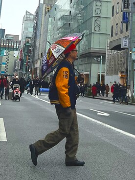 「MOSCOT（モスコット）のアイテム」を使った、TERRYさん（メンズ・178cm）の冬コーディネート