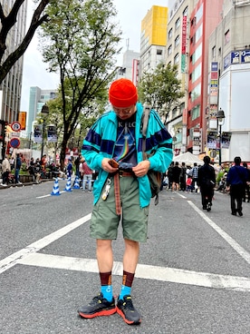 「アイテム（ジャージ）」を使った、TERRYさん（メンズ・178cm）の秋コーディネート