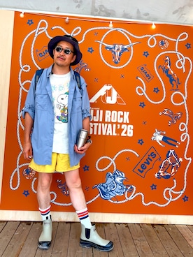 「MOSCOT（モスコット）のアイテム」を使った、TERRYさん（メンズ・179cm）の夏コーディネート