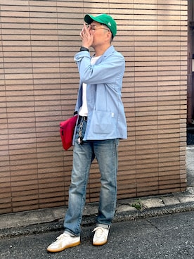 「アイテム（クラッチバッグ）」を使った、TERRYさん（メンズ・178cm）の秋コーディネート
