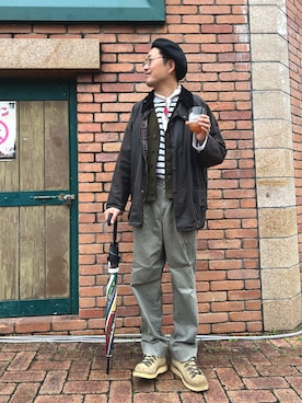 「Barbour（バブアー）のアイテム（ジャケット/アウター）」を使った、TERRYさん（メンズ・178cm）の秋コーディネート