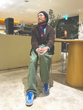 「アイテム（バンダナ/スカーフ）」を使った、TERRYさん（メンズ・178cm）の冬コーディネート