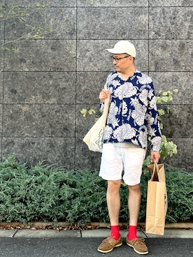 「アイテム（モカシン/デッキシューズ）」を使った、TERRYさん（メンズ・178cm）の秋コーディネート