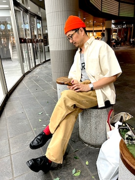 「アイテム（メガネ）」を使った、TERRYさん（メンズ・178cm・40代）の秋コーディネート