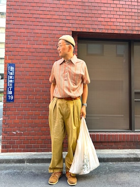「アイテム（ニットキャップ/ビーニー）」を使った、TERRYさん（メンズ・178cm）の秋コーディネート