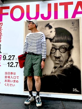 「アイテム（クラッチバッグ）」を使った、TERRYさん（メンズ・178cm）の秋コーディネート