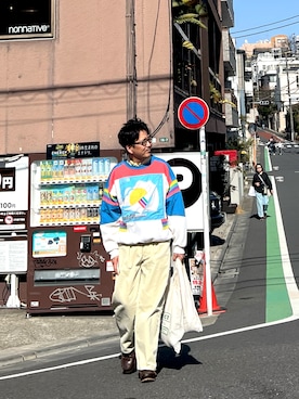 「adidas Originals（アディダスオリジナルス）のアイテム（スウェット、その他）」を使った、TERRYさん（メンズ・179cm）の冬コーディネート