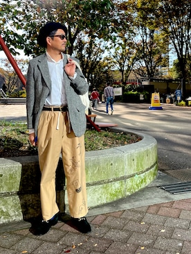 「アイテム（ジャケット/アウター）」を使った、TERRYさん（メンズ・178cm）の秋コーディネート