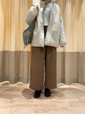 「ehka sopo（エヘカソポ）のアイテム（ブルゾン）」を使った、merrieさん（レディース・163cm）の秋コーディネート