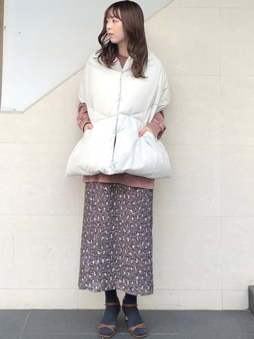 NANGA:〈手洗い可能〉ダウン ポンチョ マフラー（ストール/ショール