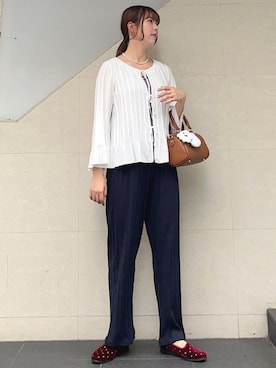 「アイテム（キーホルダー）」を使った、菊池さん（レディース・164cm）の夏コーディネート