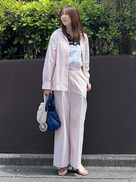 「PETIT BATEAU（プチバトー）のアイテム」を使った、菊池さん（レディース・164cm）の春コーディネート