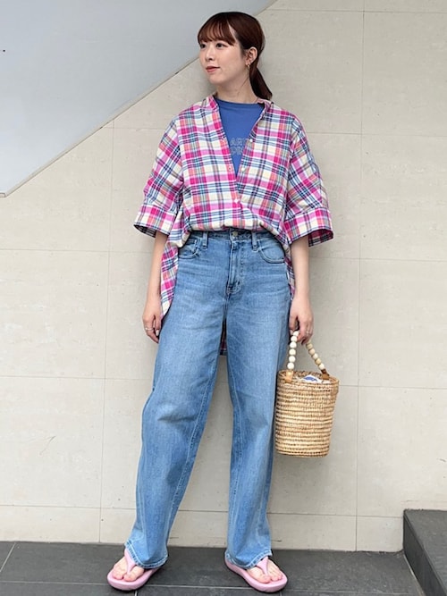 セール】SHIPS any:〈洗濯機可能〉マドラス チェック オーバーサイズ