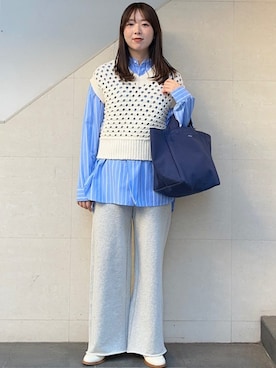 「ORCIVAL（オーシバル）のアイテム」を使った、菊池さん（レディース・164cm）の春コーディネート