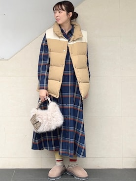 「アイテム（財布）」を使った、菊池さん（レディース・164cm）の秋コーディネート