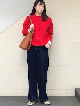 「アイテム（スリッポン）」を使った、菊池さん（レディース・164cm）の秋コーディネート