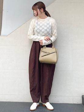 「SHIPS any（シップス エニィ）のENESS: ベーシック ローファー 25SS（スリッポン）」を使った、菊池さん（レディース・164cm）の夏コーディネート