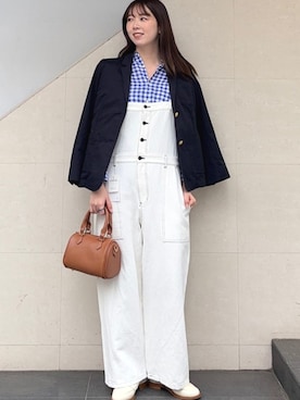 「SHIPS any（シップス エニィ）のENESS: ベーシック ローファー 25SS（スリッポン、ベージュ系）」を使った、菊池さん（レディース・164cm）の春コーディネート