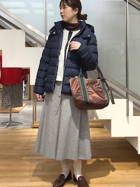 「SHIPS」｜「アイテム（ダウンジャケット/コート）」を使った、菊池さん（レディース・164cm）の秋コーディネート