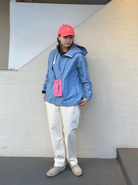 「ナイロンパーカー」｜「アイテム（ブーツ）」を使った、菊池さん（レディース・164cm）の冬コーディネート
