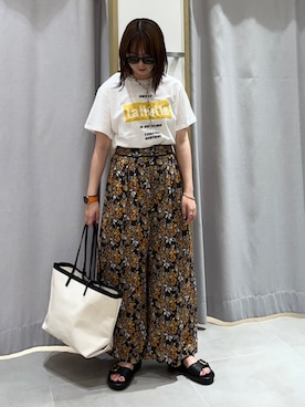 「ベルトサンダル」｜菊池さん（レディース・164cm）の春コーディネート