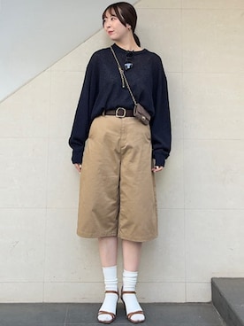 「MILLER（ミラー）のアイテム」を使った、菊池さん（レディース・164cm）の春コーディネート