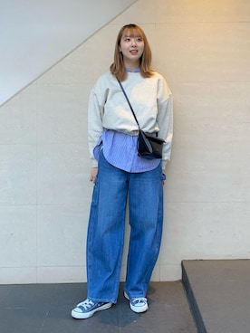 「SHIPS」｜「アイテム（その他トップス）」を使った、菊池さん（レディース・164cm）の冬コーディネート