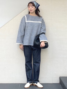 「SHIPS」｜「アイテム（スリッポン）」を使った、菊池さん（レディース・164cm）の秋コーディネート