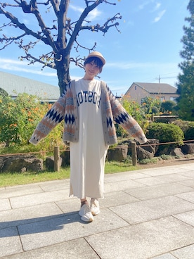 「NEW BALANCE（ニューバランス）のアイテム（スニーカー、ホワイト系）」を使った、𝐾𝑎𝑛𝑎𝑚𝑖さん（レディース・158cm）の秋コーディネート