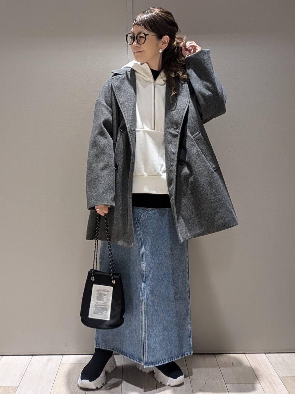 ウールライクダブルコート 243734を使った人気ファッション