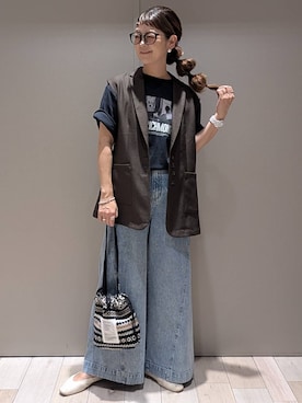 「アイテム（ベスト）」を使った、310lepsim75さん（レディース・163cm・40代）の夏コーディネート