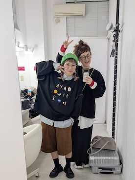 「LEPSIM（レプシィム）のストレッチサテンスカート　497324（スカート）」を使った、310lepsim75さん（レディース・163cm）の秋コーディネート