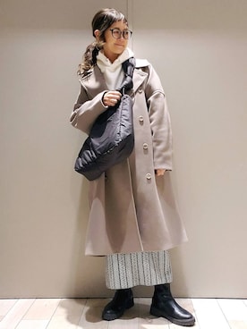 「アイテム（チェスターコート）」を使った、310lepsim75さん（レディース・163cm・30代）の秋コーディネート
