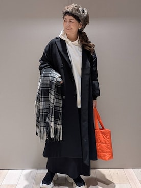 「アイテム（ストール/ショール）」を使った、310lepsim75さん（レディース・163cm）の秋コーディネート