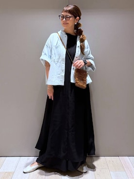 「LEPSIM（レプシィム）のソフトクッションパンプス　638849（パンプス、ホワイト系）」を使った、310lepsim75さん（レディース・163cm）の夏コーディネート