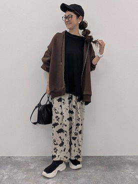 「アイテム（パーカー）」を使った、310lepsim75さん（レディース・163cm）の秋コーディネート