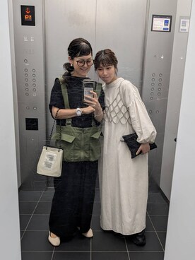 「アイテム（その他トップス、シルバー系）」を使った、310lepsim75さん（レディース・163cm）の夏コーディネート