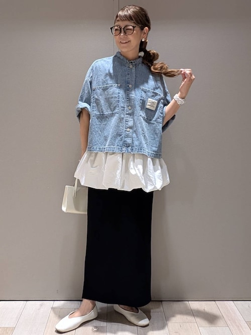 LEPSIM｜BIGデニムショート5分袖シャツ | Rakuten Fashion(楽天
