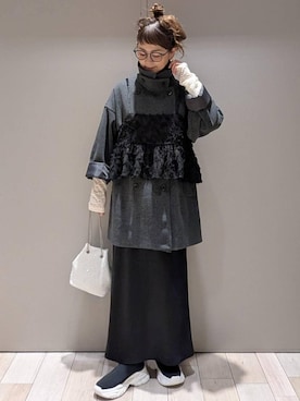 「LEPSIM（レプシィム）のアイテム（ショルダーバッグ）」を使った、310lepsim75さん（レディース・163cm）の冬コーディネート