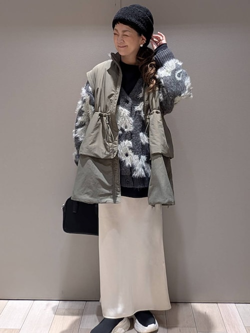 ストレッチサテンスカート　497324