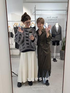 「LEPSIM（レプシィム）のイージーバギーデニム　290477（デニムパンツ）」を使った、310lepsim75さん（レディース・163cm）の夏コーディネート