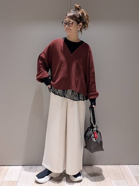 「アイテム（Tシャツ/カットソー）」を使った、310lepsim75さん（レディース・163cm・40代）の秋コーディネート