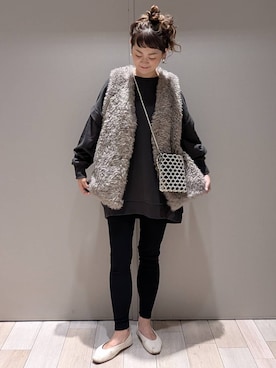 「アイテム（ベスト）」を使った、310lepsim75さん（レディース・163cm）の秋コーディネート