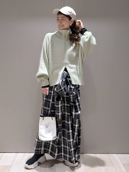 René 七分袖リブ編みカーディガン　36 Rene INTERNATIONAL ルネインターナショナル 日本製 7分袖 リブ