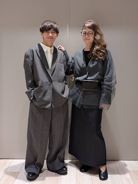 「LEPSIM（レプシィム）の《オフィスライン》ワイドタックパンツ　582113（その他パンツ）」を使った、310lepsim75さん（レディース・163cm）の秋コーディネート