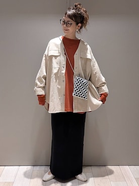 「アイテム（Tシャツ/カットソー）」を使った、310lepsim75さん（レディース・163cm・40代）の秋コーディネート