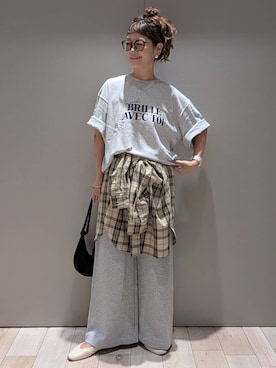 「アイテム（Tシャツ/カットソー）」を使った、310lepsim75さん（レディース・163cm・40代）の夏コーディネート